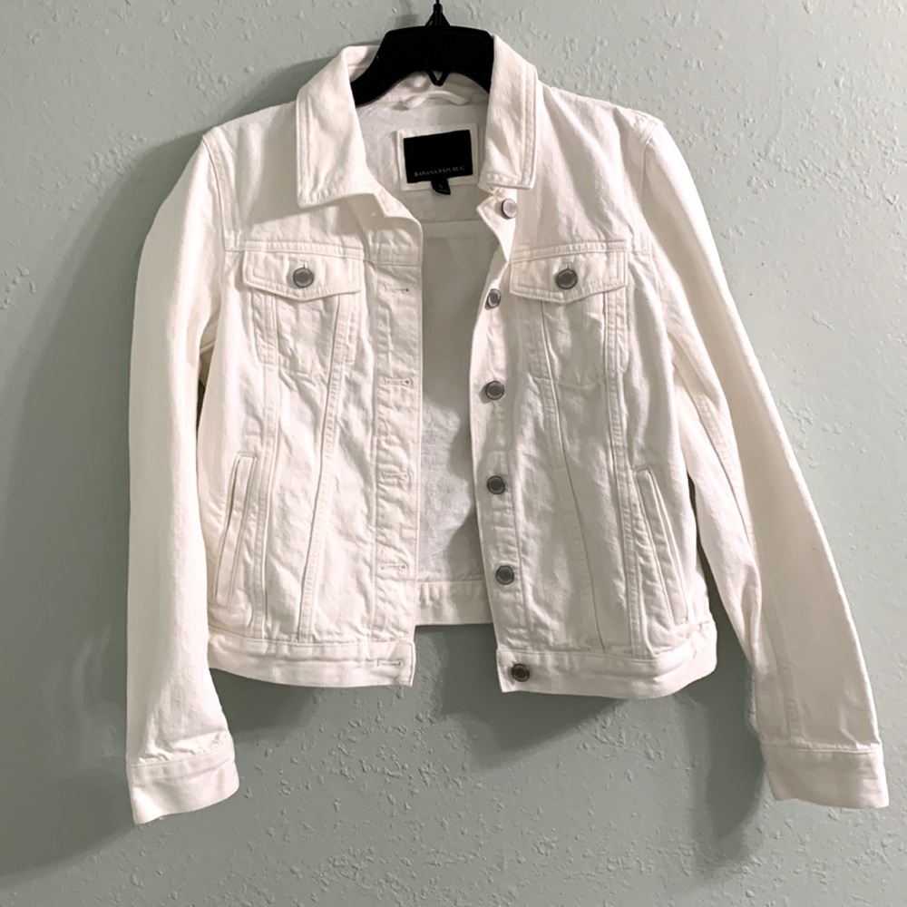 Banana Republic White Denim Jacket